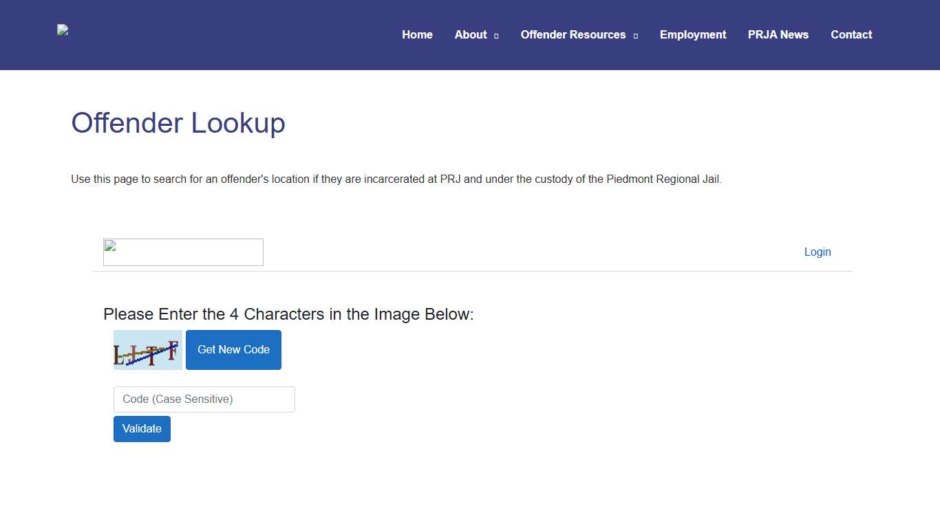 Offender Lookup - Piedmont Regional Jail